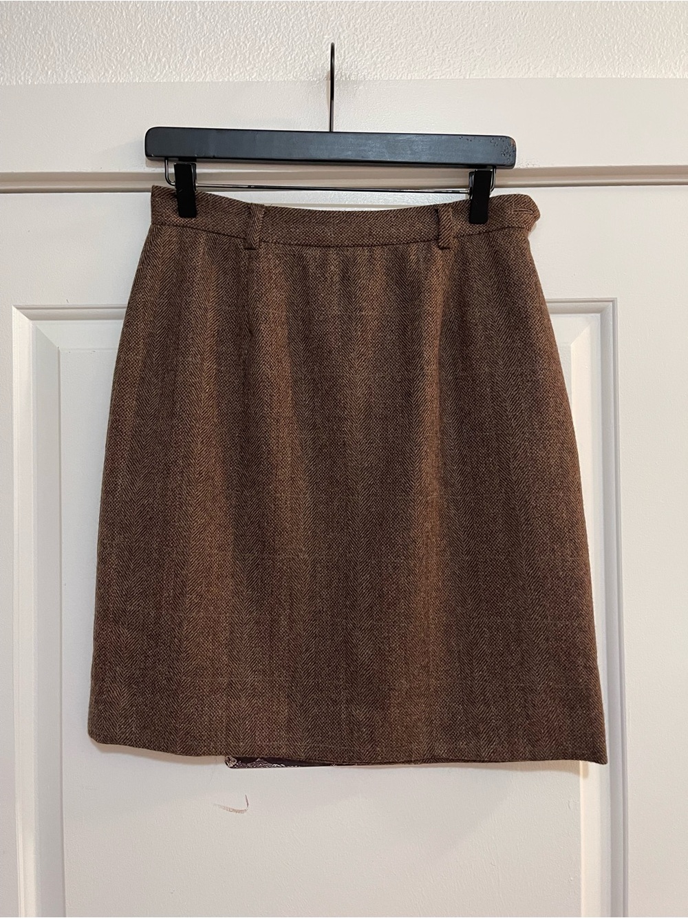 Vintage Ralph Lauren Blue Label 100% Wool Skirt (ILGWU) Made In USA